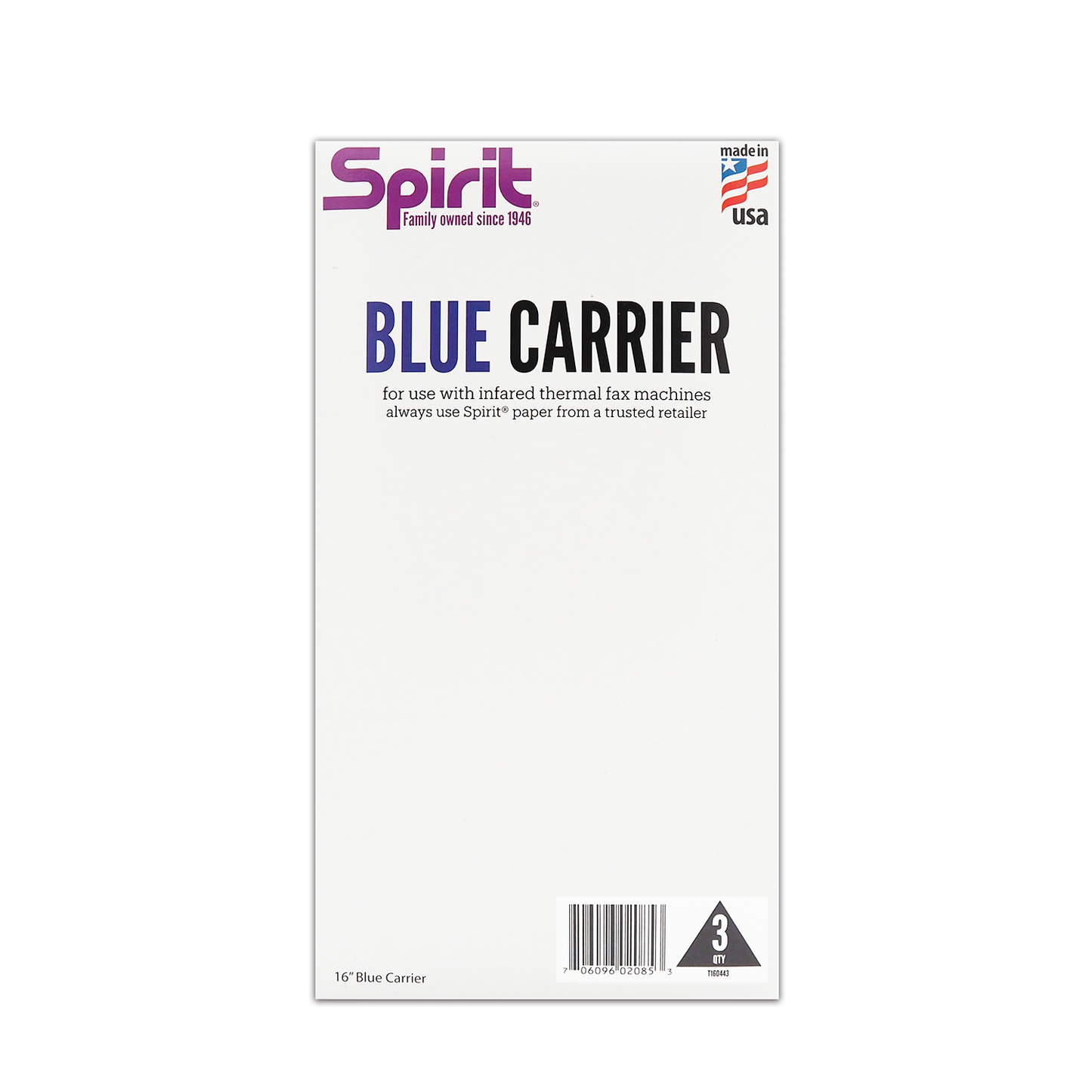 Spirit 16" Thermal Carrier - Blue or Clear - Single to 5pk