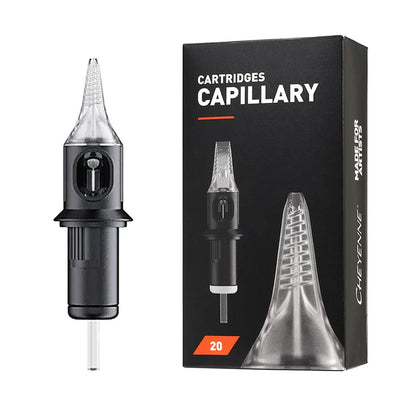 Cheyenne Capillary Cartridge Needles - Round Liners - Box of 20