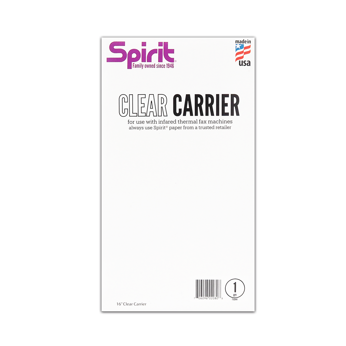 Spirit 16" Thermal Carrier - Blue or Clear - Single to 5pk