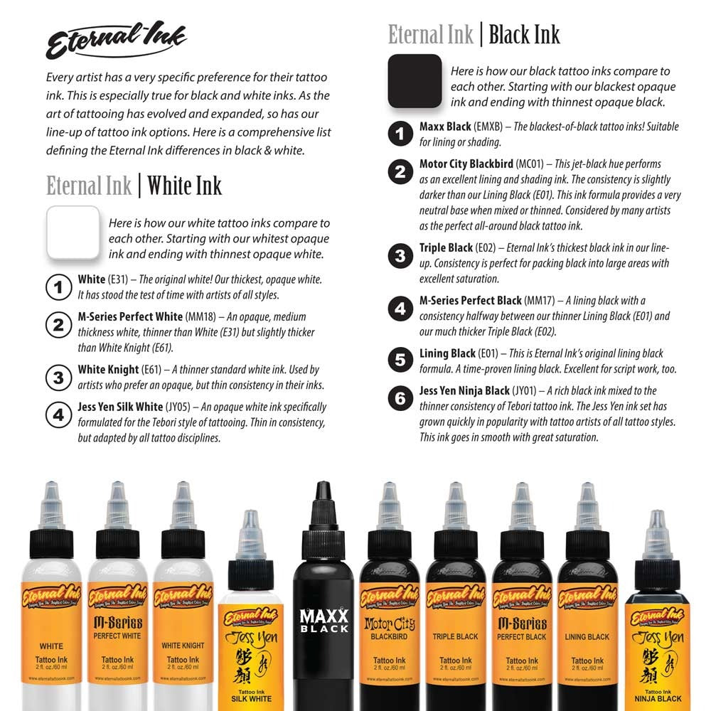 Eternal White Tattoo Ink - 1oz/2oz/4oz/8oz