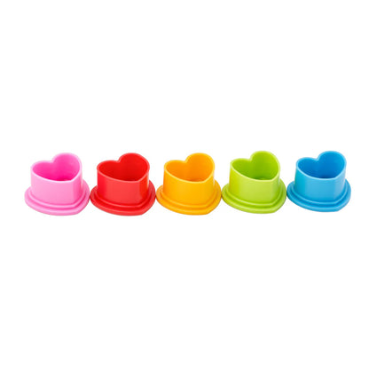 Heart Silicone Ink Caps - 500ct