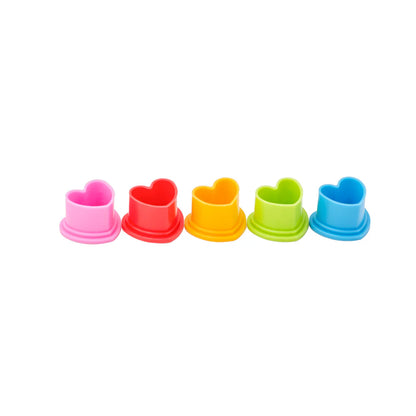 Heart Silicone Ink Caps - 500ct