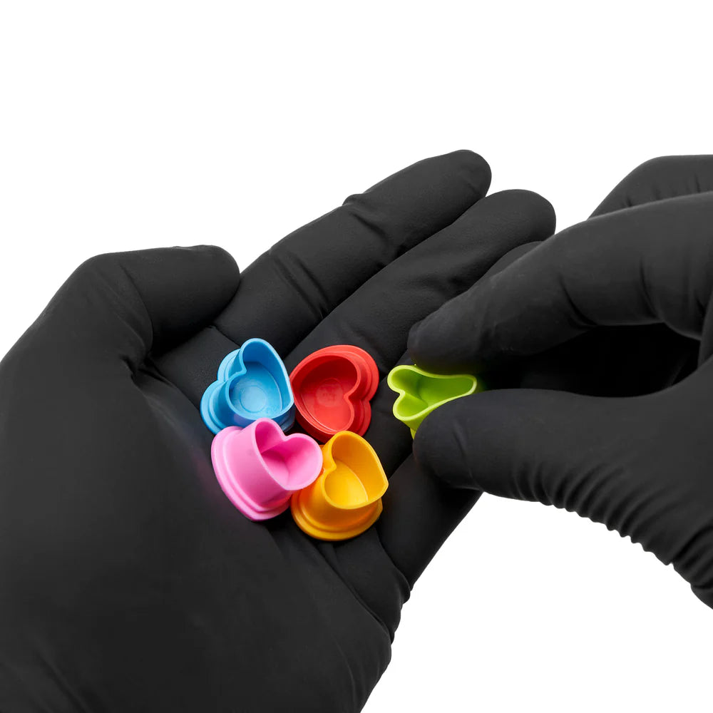Heart Silicone Ink Caps - 500ct