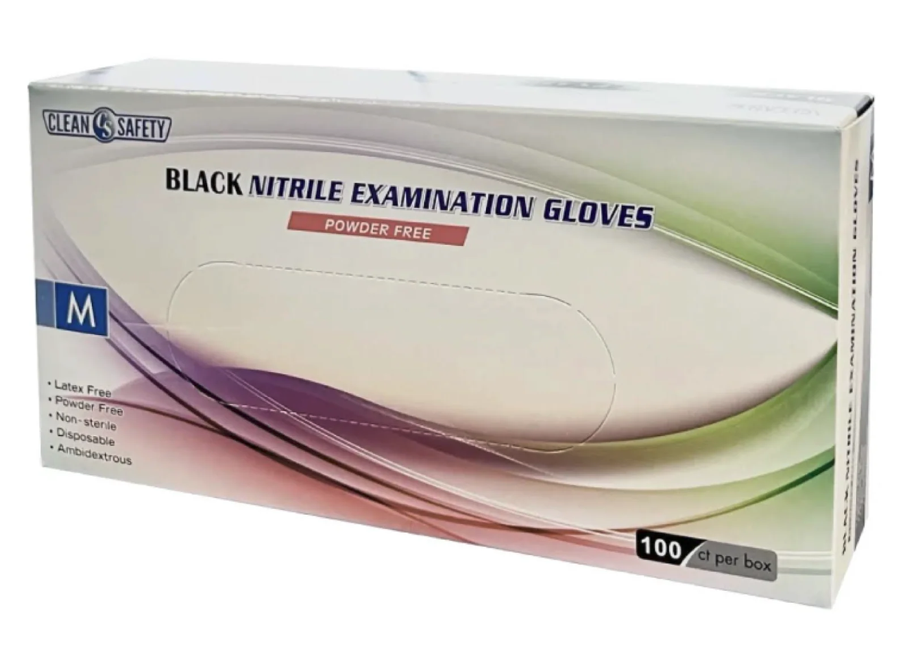 Black Nitrile Gloves 100ct DermaGear & Clean Safety