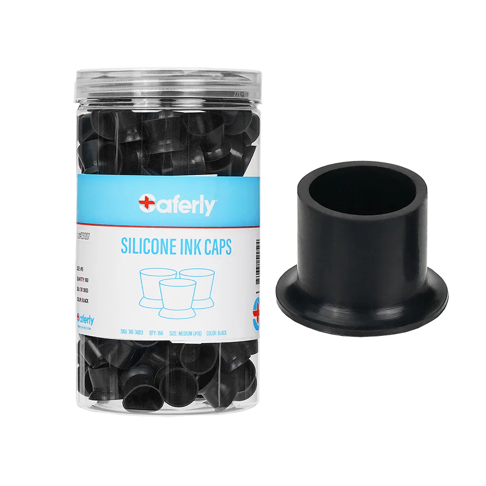 Saferly Silicone Ink Caps - Black or Pink - #11, #16 & #20
