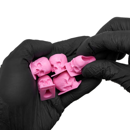 Saferly Skull Silicone Ink Caps - #16 - Bag of 200