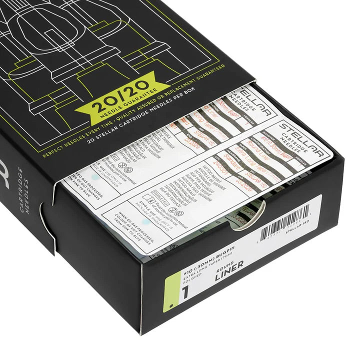 Peak Stellar Needle Cartridges - Long Taper #12 (.35mm) - Box of 20