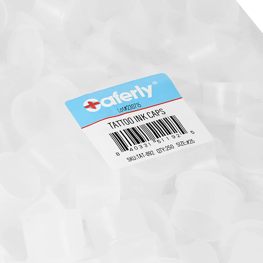 Saferly Ink Caps with Base - Size #25 - Bag of 250