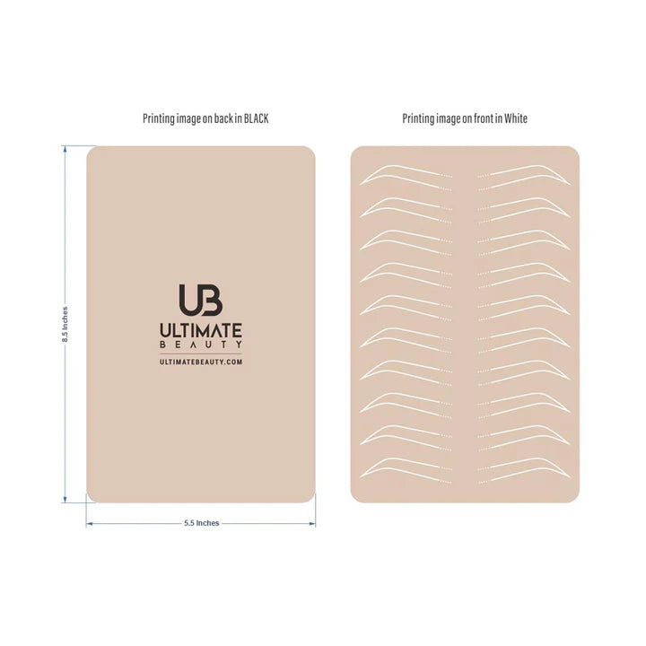 Ultimate Beauty PMU Practice Skin - 10 Brow Pairs
