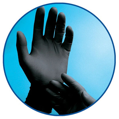 Adenna Phantom - Black Latex Exam Gloves – Powder Free - 100 Pack