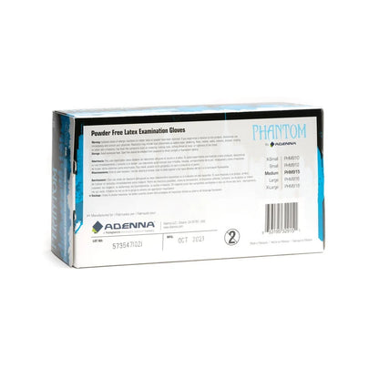 Adenna Phantom - Black Latex Exam Gloves – Powder Free - 100 Pack