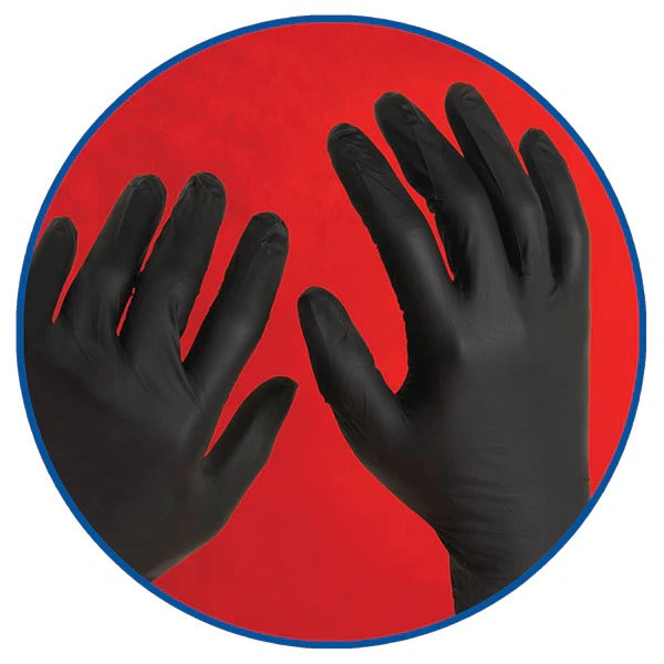 Adenna Night Angel Black Nitrile Gloves - Powder Free - 100 Pack