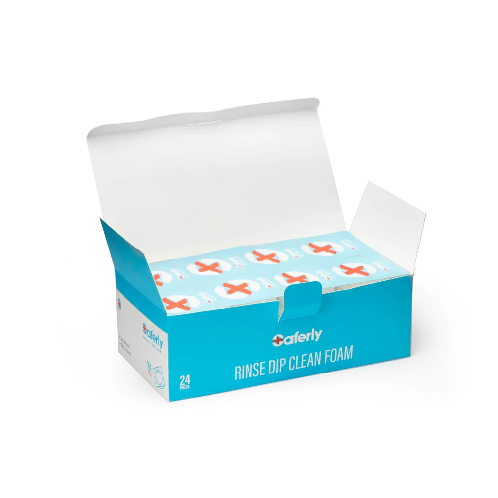 Saferly Rinse/Dip Caps with Foam — 24pk