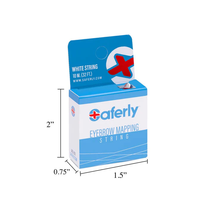 Saferly Pre-Inked Brow Mapping String - White - 32ft