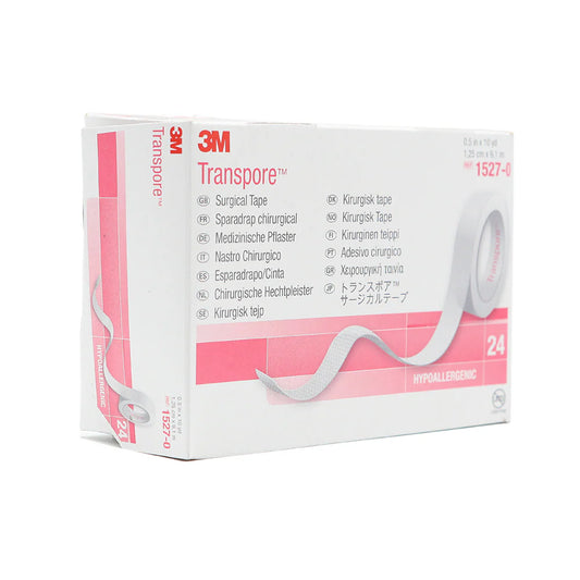3M Transpore Clear Surgical Tape - 1/2" x 10yds - Box of 24