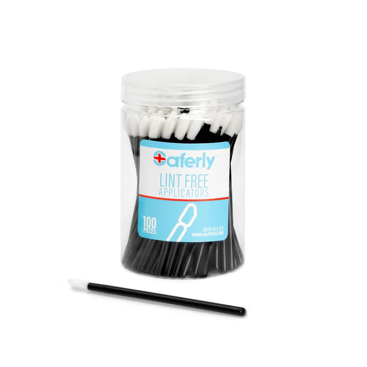 Saferly Lint-Free Foam Tip Applicators - Tub of 100